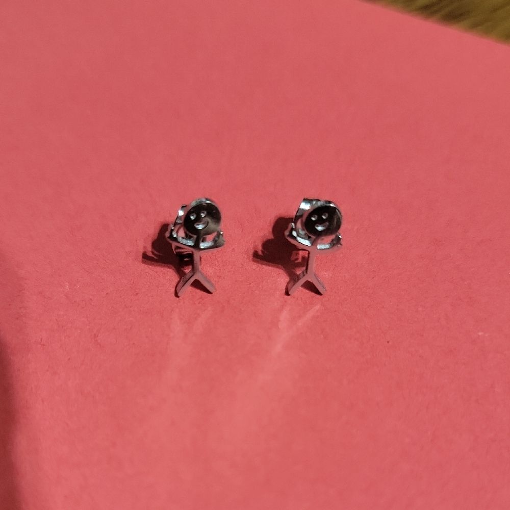 Humerous Stainless Steel Stud Earrings